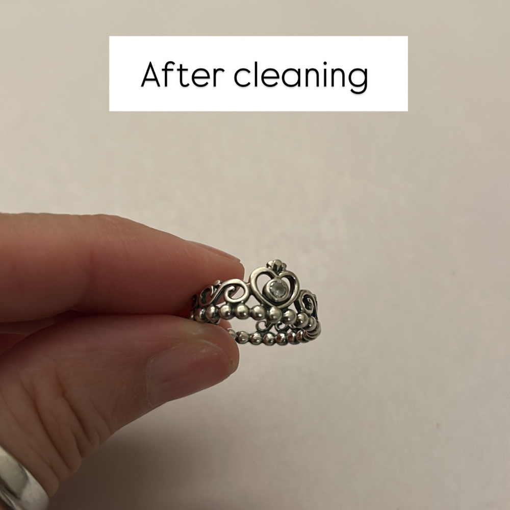 925 Ale Pandora Crown Ring Size 4 - Picture 7 of 10